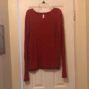 5/20 red knit sweater